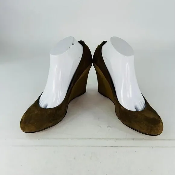 Michael Kors Women's Brown Suede Wedge Heels US 9 M Slip-on Shoes - Picture 2 of 15